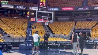 JAYSON TATUM, JAYLEN BROWN & THE CELTICS MORNING SHOOT AROUND AT INDIANA AHEAD OF TONIGHTS GAME 3