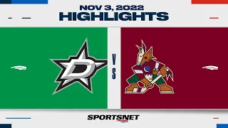 NHL Highlights | Stars vs. Coyotes - November 3, 2022