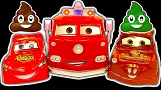 Disney Cars Dark Side Knock Off Toys Ep3 Lightning McQueen Ka-Poop Mater Toon Train Wreck