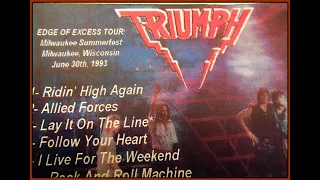 TRIUMPH "magic power" Live Feat. Rick Santer and Phil X -- Milwaukee, WI 6-30-93