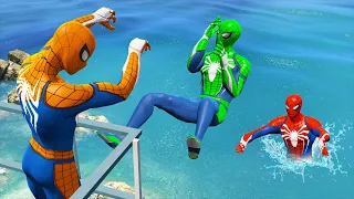 GTA 5 Ragdolls Color Spiderman Jumps/Fails (Euphoria Physics) #177