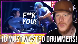 10 Most WASTED Drummers of All Time REACTION | OFFICE BLOKE DAVE