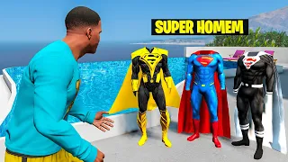 PEGUEI TODAS AS ROUPAS DO SUPER HOMEM NO GTA 5!!!