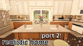 Decorating My Realistic Bloxburg House! 2 Story Build Interior