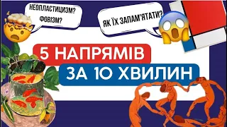 ПОЧНИ РОЗБИРАТИСЯ В МИСТЕЦТВІ ЗА 10 ХВИЛИН: фовізм, кубізм, супрематизм, дадаїзм,  неопластицизм