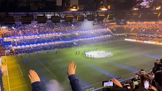 Chelsea light show vs Dortmund