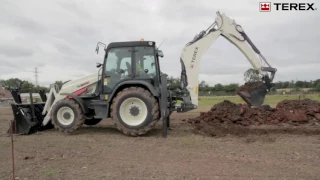 TEREX BACKHOE LOADER OPERATORS AREA WALKAROUND