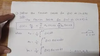 Fourier series in ( 0,2π) - solved problem- part-1