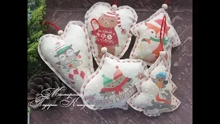 christmas ornamentsНовогодние елочные игрушки с термо наклейками/Christmas toys/новогодний декор