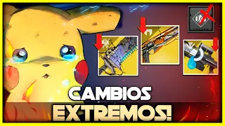 LOS CAMBIOS MÁS GRANDES EN EXÓTICOS Y ARMAS DE LEYENDA JAMAS VISTO!  (NERFS Y BUFFS)