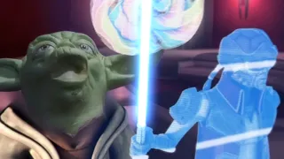 [YTP] Yoda loses his mind over Hondo's hologram call