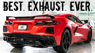 AWE Exhaust Installation on my C8 Corvette! HUGE improvement in sound AND appearance!