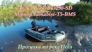 Прогулка по реке Псёл. Лодка Bark BT 290 SD. Мотор Yamabisi T5 BMS.