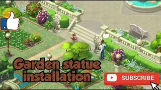 Garden statue installation