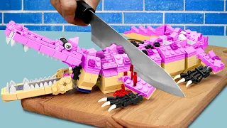 LEGO IN REAL LIFE: Catch & Satisfy Grilled CROCODILE at North Pole/ Lego Stop Motion Cooking & ASMR