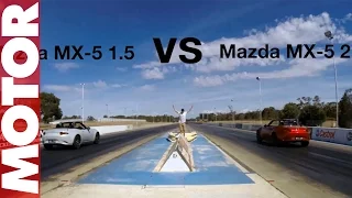 Mazda MX-5 drag race - 1.5 vs 2.0 | MOTOR