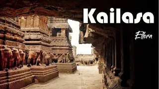 Kailasa temple of Ellora caves : Ancient rock cut temple