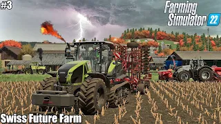 Ploughing and Sowing on a rainy day│SWISS FUTURE FARM│FS 22│3