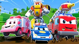 MUD emergency! The cars are stuck! Help, Rescue Team!🚨 Robot Car Rescue Cartoons | Robofuse