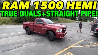 2014 RAM 1500 5.7L HEMI V8 TRUE DUAL EXHAUST w/ STRAIGHT PIPES!