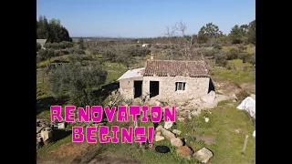 #1 Stone Barn renovation begins at our off grid homestead in central Portugal