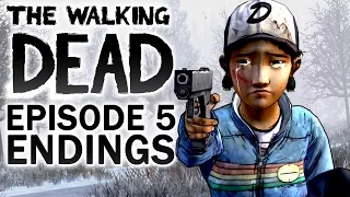 WALKING DEAD SEASON 2 - ALL EPISODE 5 ENDINGS NO GOING BACK TWD