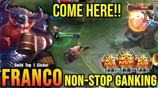 100% Unstoppable!! MVP 13.7 Points Franco NonStop Ganking!! - Build Top 1 Global Franco ~ MLBB