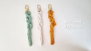 [Sub] Macrame Key Chain Easy Tutorial 엄청 쉽게 만드는 마크라메 키 체인 / 마크라메 키링