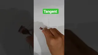 Simple method to draw tangent to a circle #shorts #tangents #circle #tangentline #geometry #simple