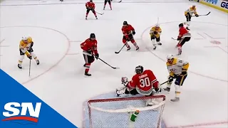 Mikael Granlund Scores In Final Second Of The Period For Predators Against Blackhawks