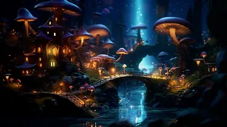Find Peace Fall Asleep With The Enchanted Mushroom Forest and Ocean Waves | Relaxing Magical Music