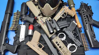Airsoft & Equipment ! Glock FULLAUTO ,40mm Grenade Launcher,Military Assault rifles,Beretta,Shotgun🔫