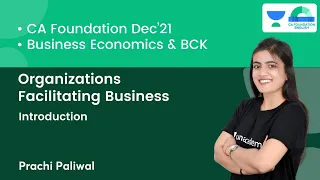 Organizations Facilitating Business | Introduction  | CA Foundation Economics | Prachi Paliwal