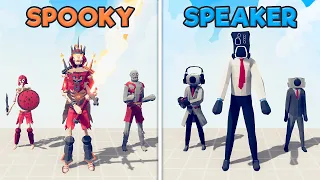 MEGA SPOOKY TEAM vs SPEAKERMAN TEAM - Totally Accurate Battle Simulator TABS