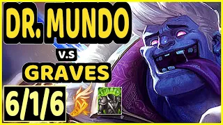 NIGHTBLUE3 (DR. MUNDO) vs GRAVES - 6/1/6 KDA JUNGLE GAMEPLAY - NA Ranked DIAMOND