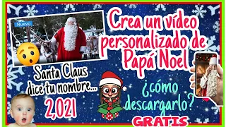 🎄 Cómo hacer un saludo de papá Noel GRATIS 🎅🏻 Cómo descargar un saludo de Santa Claus