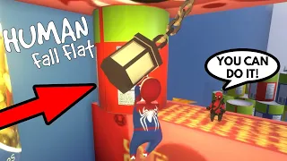 Spiderman And Deadpool Needs To Escape Giant Kitchen in Human Fall Flat