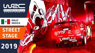 WRC Rally Mexico Street Stage 2019. Massive Jump and Tunnels!