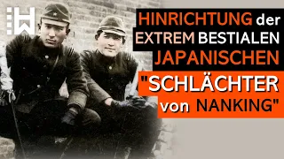 Hinrichtung von 2 brutalen japanischen Soldaten, die einen Enthauptungs-Wettkampf organisierten