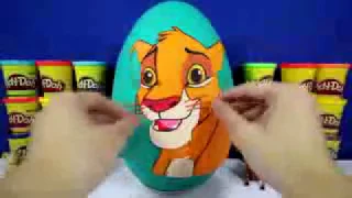 GIANT SIMBA Surprise Egg Play Doh - The Lion King Toys Disney POP TMNT Adventure Time