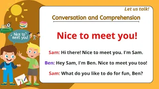 Conversation and Comprehension Practice10 I Nice to meet you! I with Teacher Jake