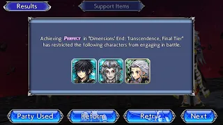 DFFOO Dimensions' End: Transcendence Tier 16 Final - 8 turns - August 2023