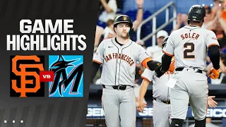 Giants vs. Marlins Game Highlights (4/17/24) | MLB Highlights