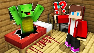 Who DRAGGED Mikey and JJ Under The Scary Bed in Minecraft ? JJ and Mikey KIDNAPPED ! - (Maizen)