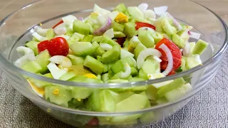 Eat this cucumber salad every day for dinner and you will lose belly fat!