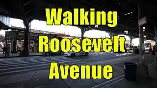 ⁴ᴷ Walking Tour of Roosevelt Avenue, Queens, NYC from Sunnyside to Flushing