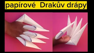 Cool papírové drápy Jak si vyrobit  papírové  Drakův drápy