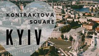 Beautiful Kyiv - Kontraktova Square, 4K Drone video