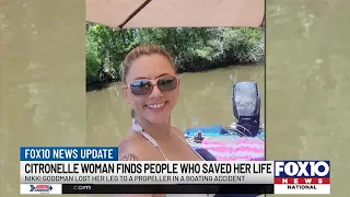 Woman who lost leg in boating accident finds the people who helped her
