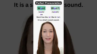 Learn how to pronounce WANT vs WON'T #shorts #englishpronunciation